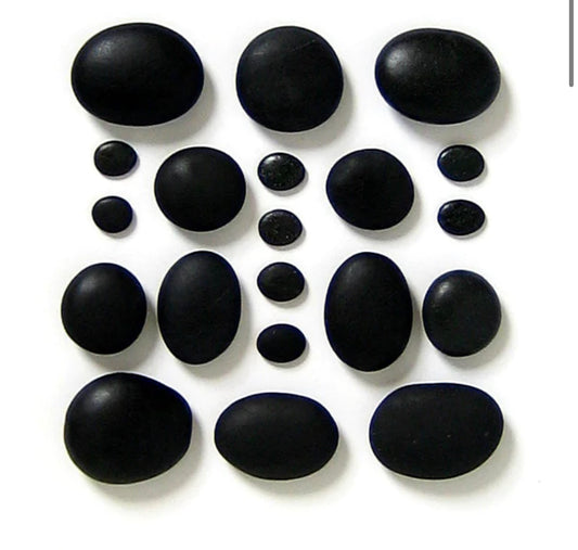 BASALT MINI MASSAGE SET - 20 BASALT STONES